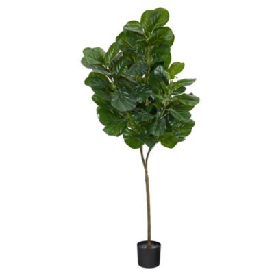 Nearly Natural 6-Foot Fiddle Leaf Fig Artificial Tree, Green