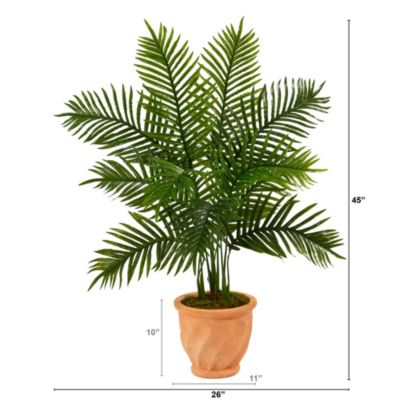 45-Inch Areca Palm Artificial Tree in in Terracotta Planter (Real Touch)