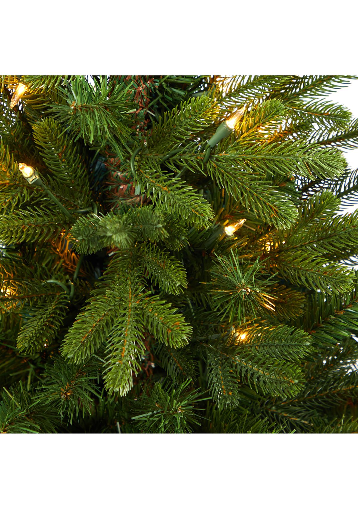 3.5 Foot Washington Fir Artificial Christmas Tree with 50 Clear Lights in Tower Planter