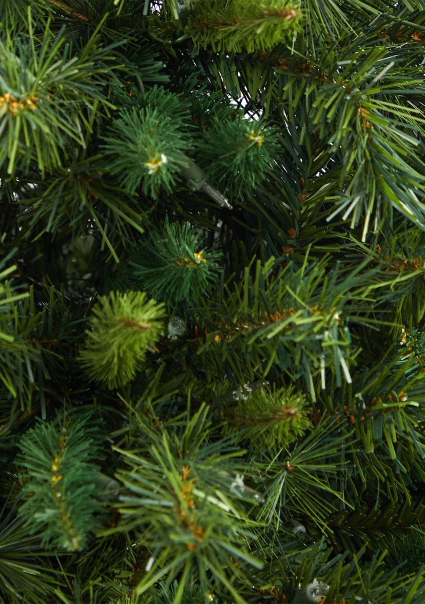 4.5 Foot Wyoming Mixed Pine Artificial Christmas Tree with 250 Clear Lights and 462 Bendable Branches in Tower Planter