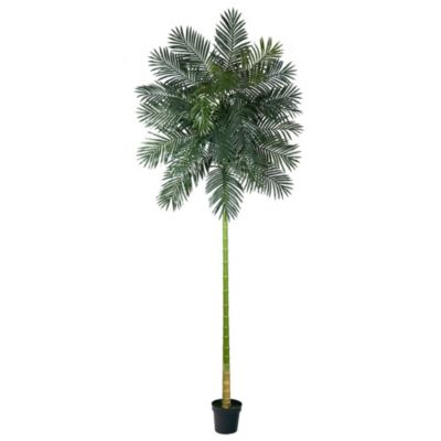 Nearly Natural 10-Foot Golden Cane Artificial Palm Tree, Green