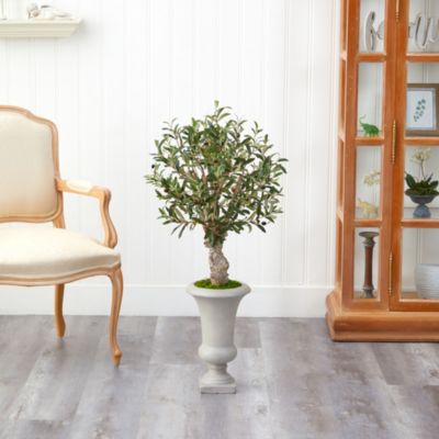 3.5-Foot Olive Artificial Tree in Sand Colored Urn