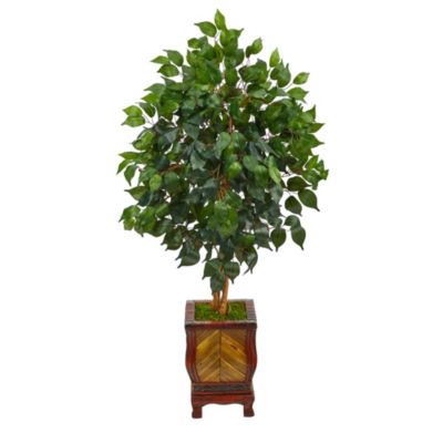 Nearly Natural 46-Inch Ficus Artificial Tree in Decorative Planter