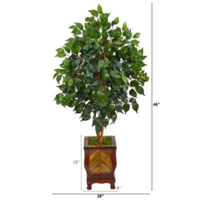 46-Inch Ficus Artificial Tree in Decorative Planter