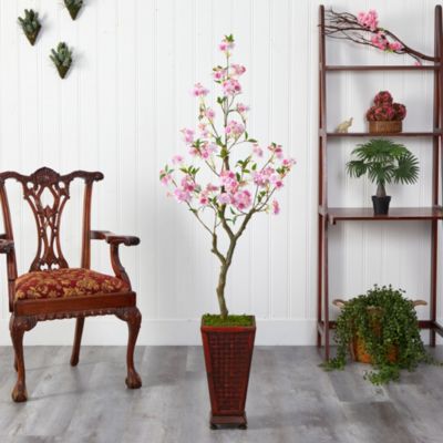 5-Foot Cherry Blossom Artificial Tree in Decorative Planter