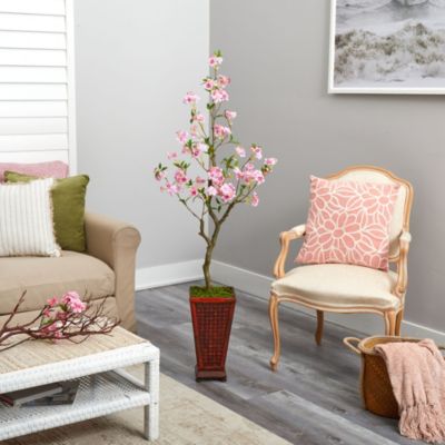 5-Foot Cherry Blossom Artificial Tree in Decorative Planter