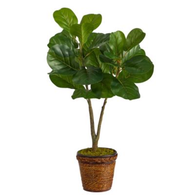 33-Inch Fiddle Leaf Fig Artificial Tree in Basket