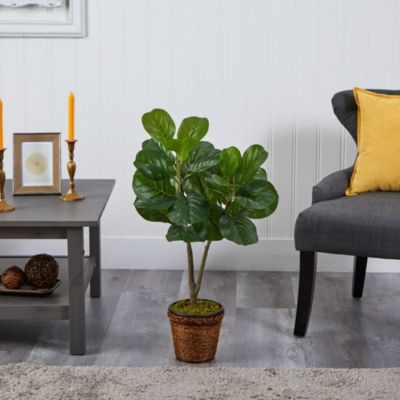 33-Inch Fiddle Leaf Fig Artificial Tree in Basket