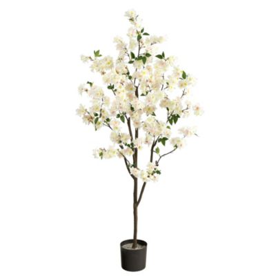 Nearly Natural 6-Foot Cherry Blossom Artificial Tree, White