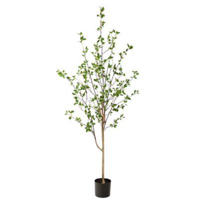 Nearly Natural 6.5-Foot Minimalist Citrus Artificial Tree, Green