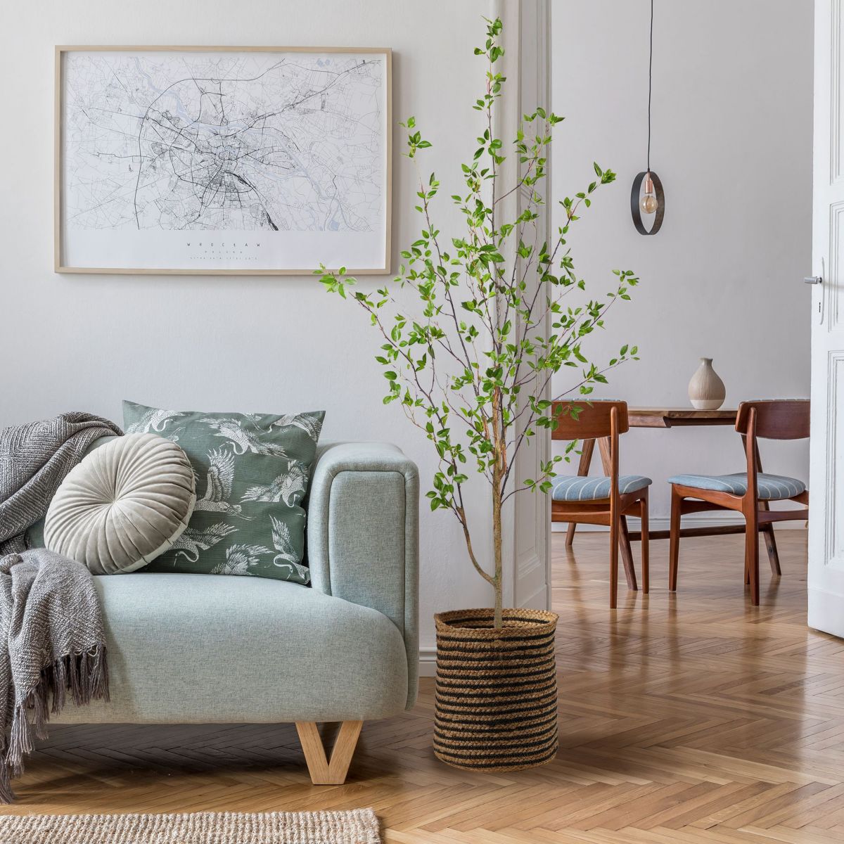 6.5-Foot Minimalist Citrus Artificial Tree