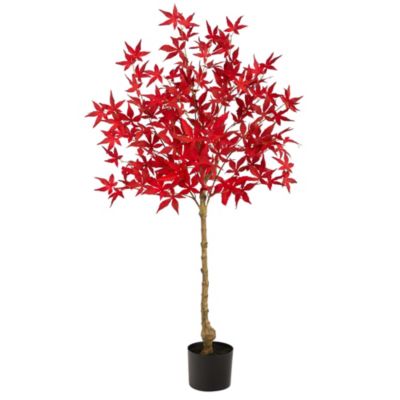 Nearly Natural 4-Foot Autumn Maple Artificial Fall Tree