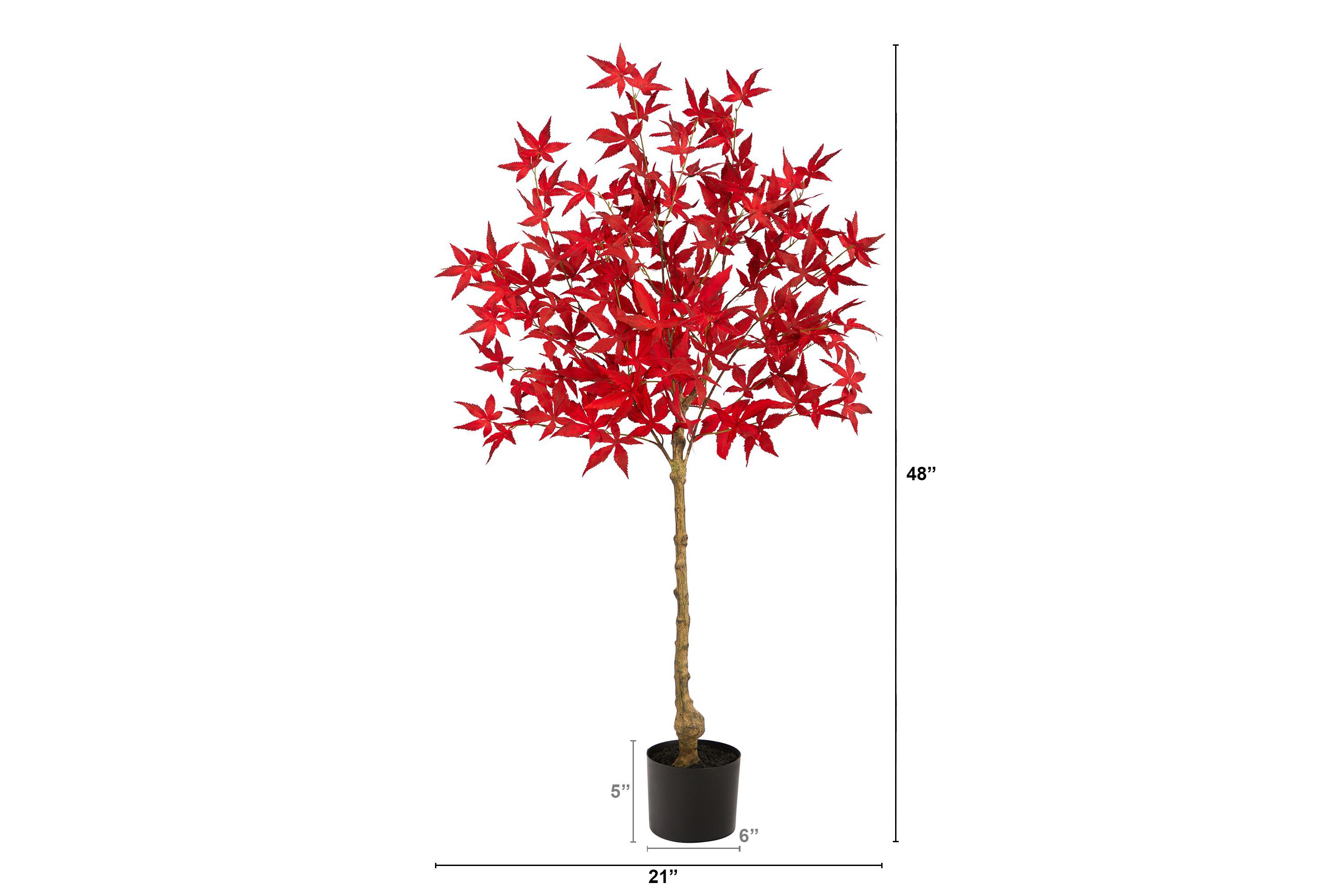 4-Foot Autumn Maple Artificial Fall Tree