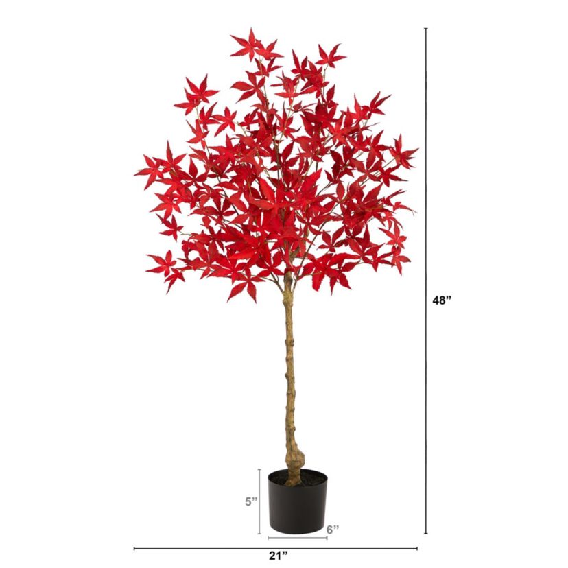 4-Foot Autumn Maple Artificial Fall Tree