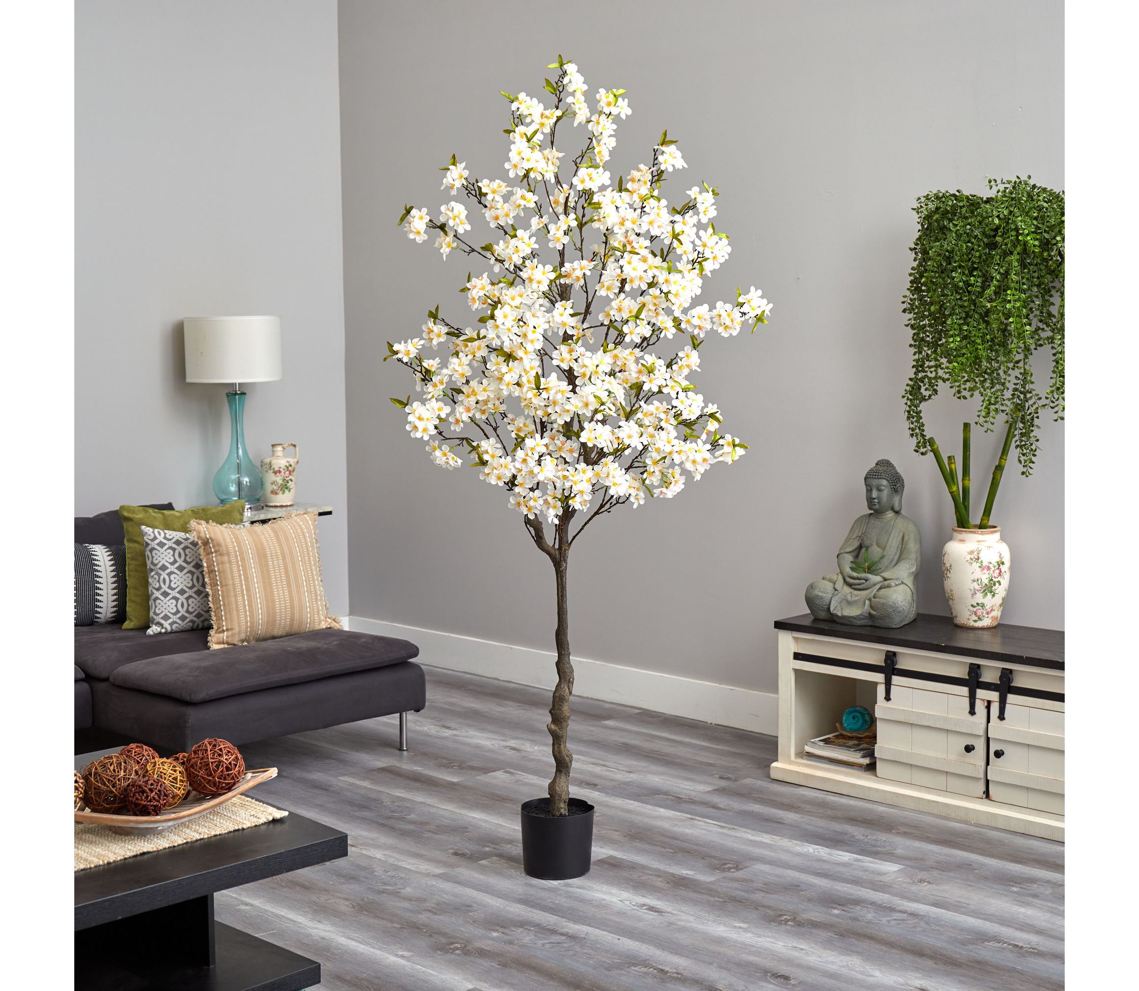 6.5-Foot Apple Flower Artificial Tree