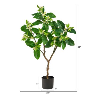 4-Foot Grapefruit Flower Artificial Tree