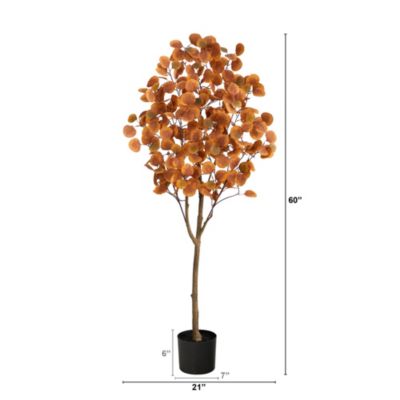 5-Foot Autumn Eucalyptus Artificial Tree