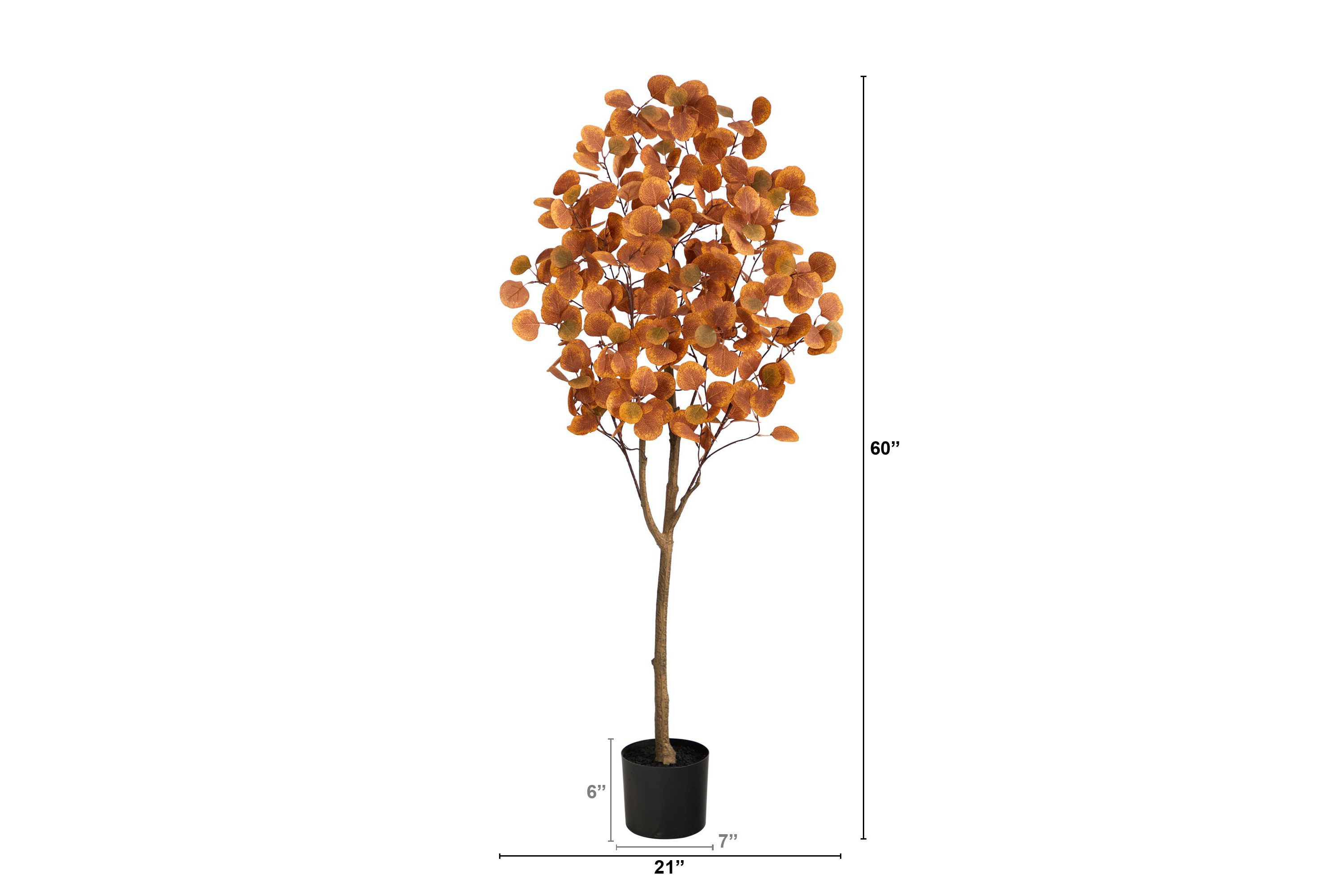 5-Foot Autumn Eucalyptus Artificial Tree