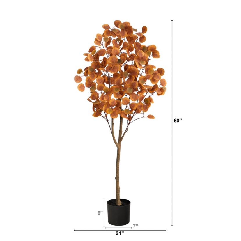 5-Foot Autumn Eucalyptus Artificial Tree
