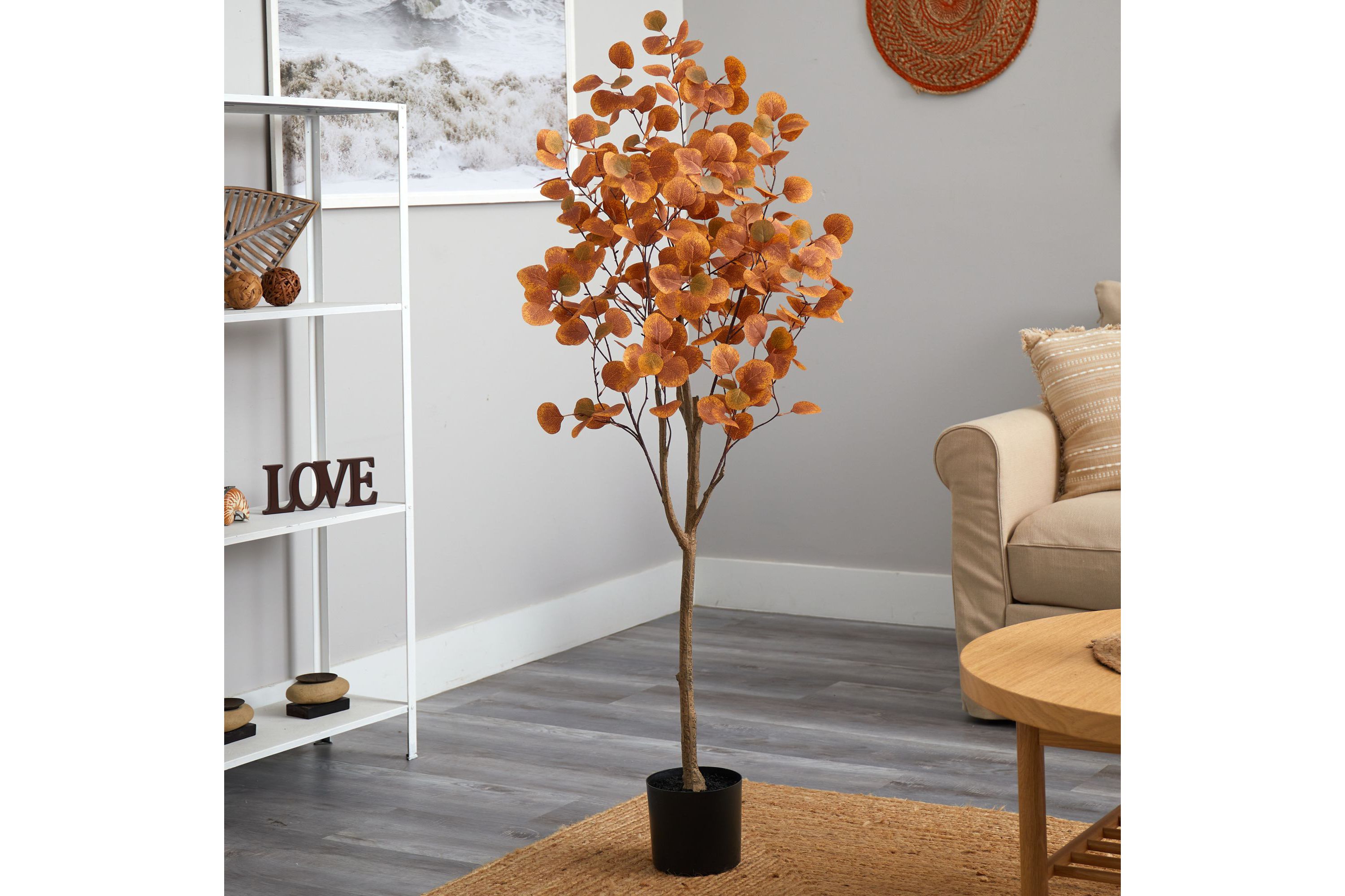 5-Foot Autumn Eucalyptus Artificial Tree