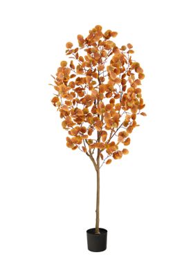 6 Foot Autumn Eucalyptus Artificial Tree