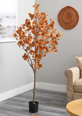 6 Foot Autumn Eucalyptus Artificial Tree