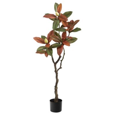 Nearly Natural 4-Foot Fall Magnolia Artificial Tree