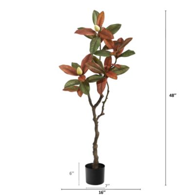 4-Foot Fall Magnolia Artificial Tree