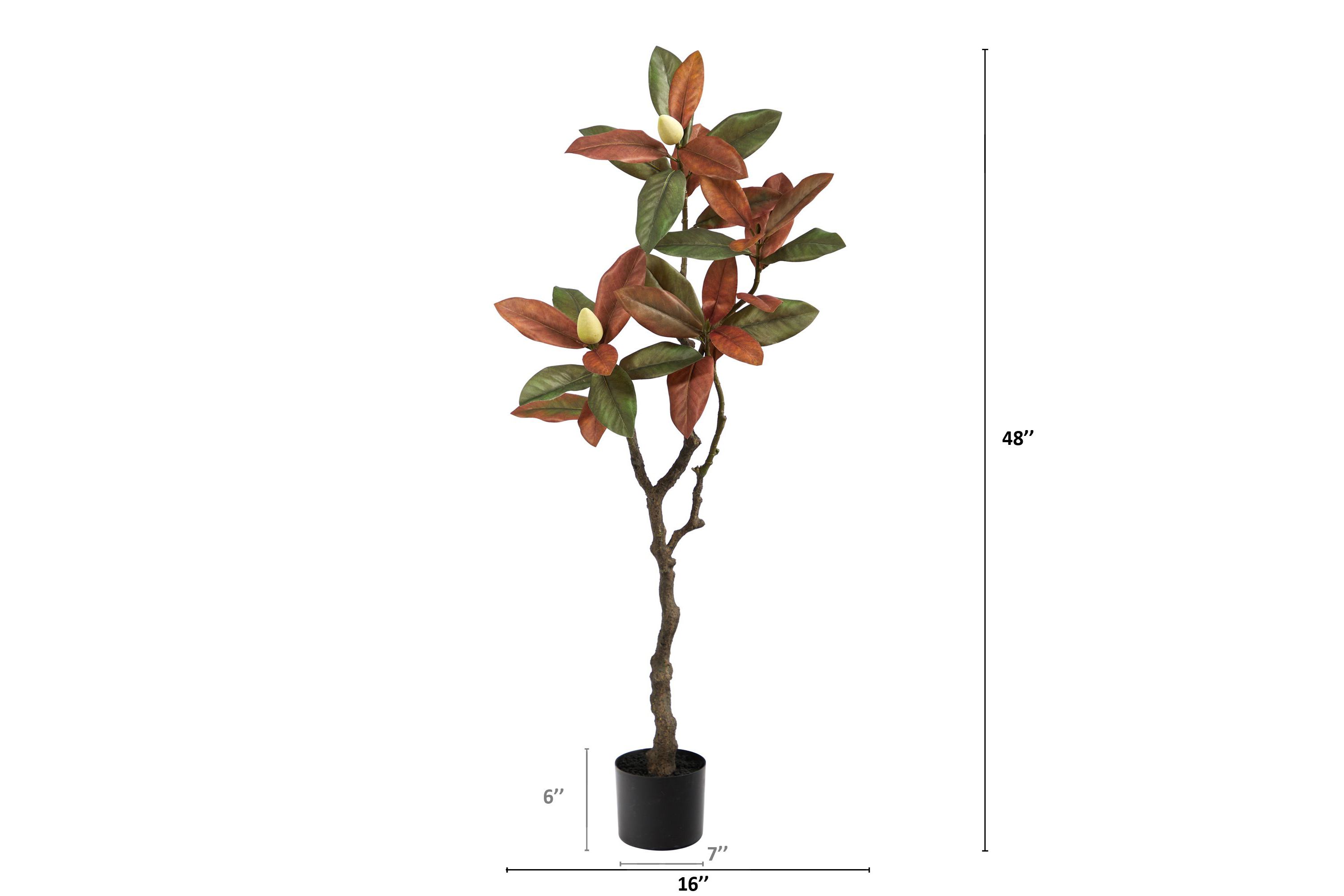 4-Foot Fall Magnolia Artificial Tree