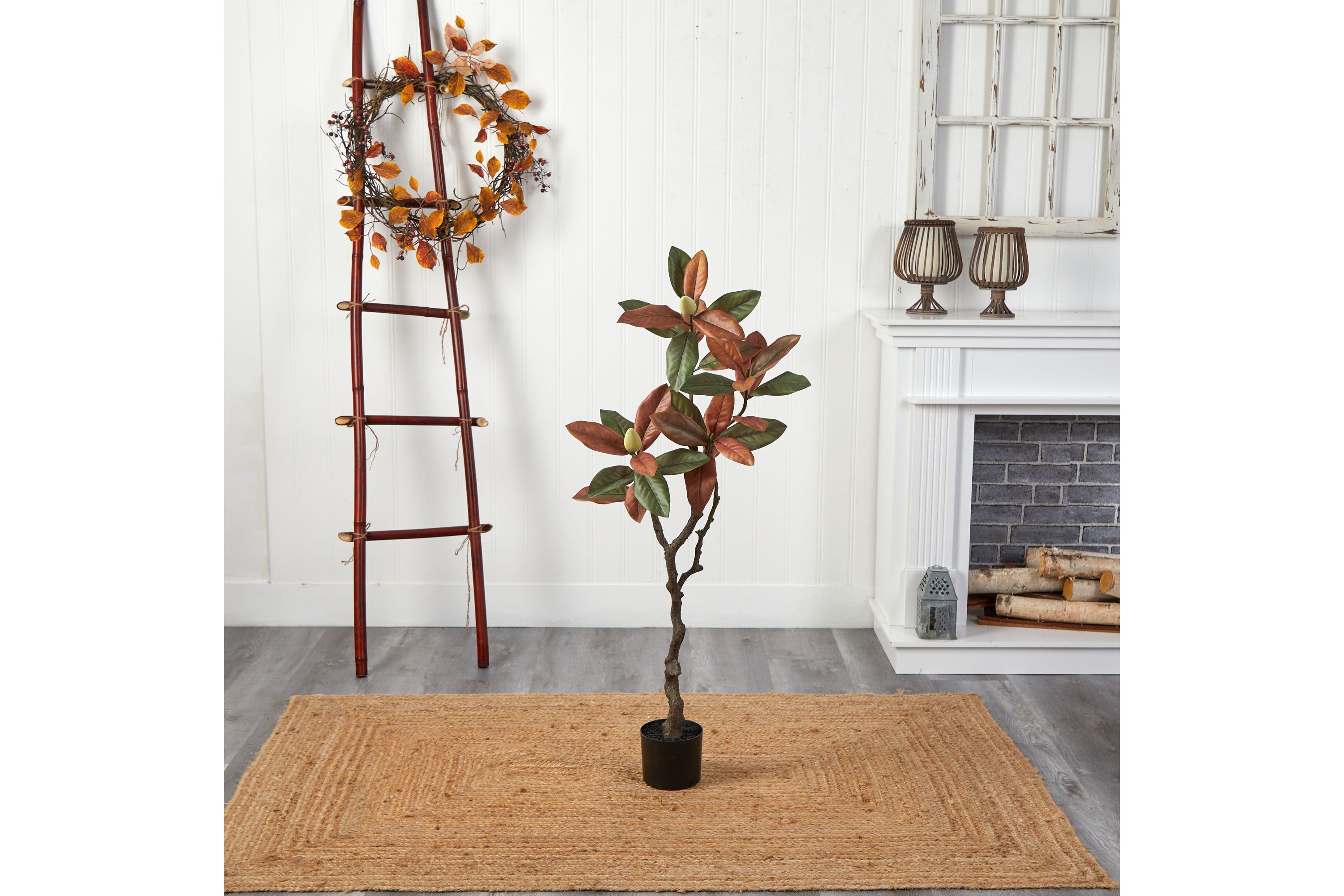 4-Foot Fall Magnolia Artificial Tree