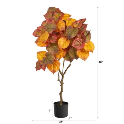 4-Foot Autumn Umbrella Ficus Fall Artificial Tree