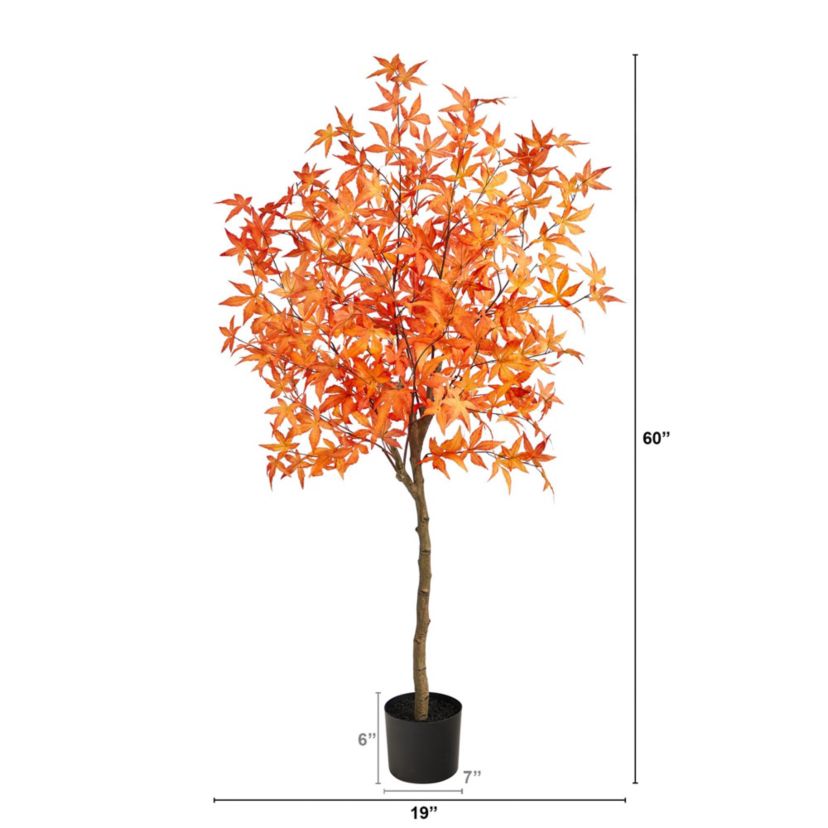 5-Foot Autumn Maple Artificial Tree