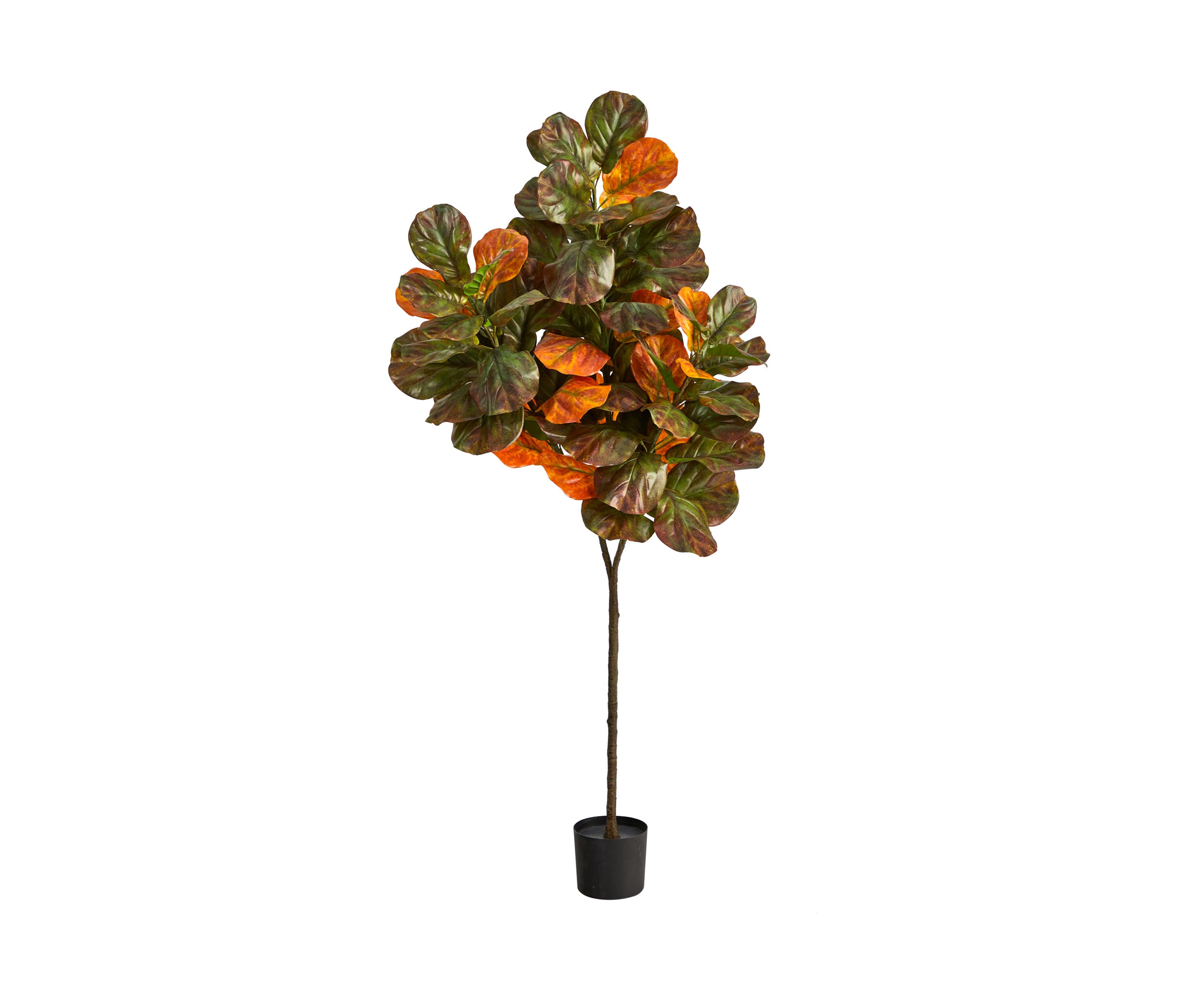 6 Foot Autumn Fiddle Leaf Artificial Tree