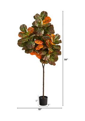 6 Foot Autumn Fiddle Leaf Artificial Tree