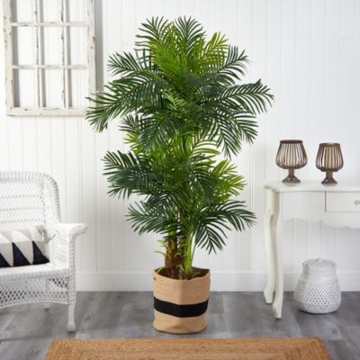 6-Foot Hawaii Artificial Palm Tree in Handmade Natural Cotton Planter