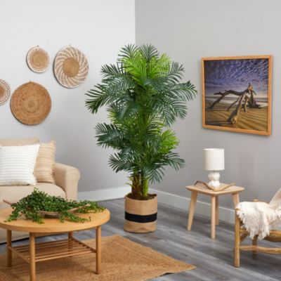 6-Foot Hawaii Artificial Palm Tree in Handmade Natural Cotton Planter