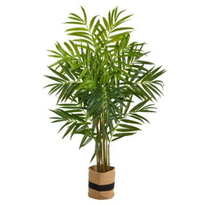 8-Foot King Palm Artificial Tree in Handmade Natural Jute and Cotton Planter