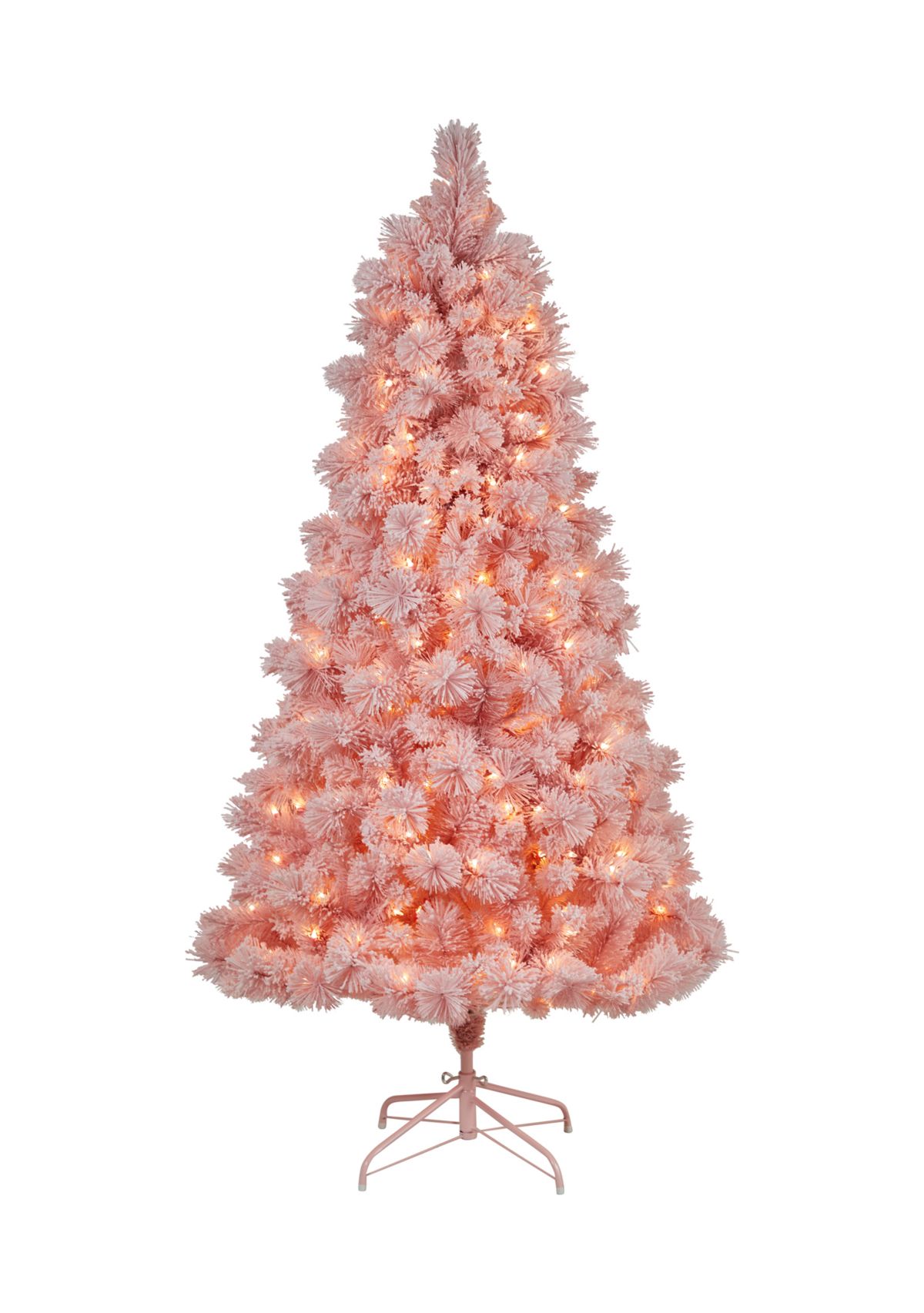 7-Foot Holiday Pink Cashmere Artificial Christmas Tree Artificial with 300 LED lights and 599 Bendable Branches