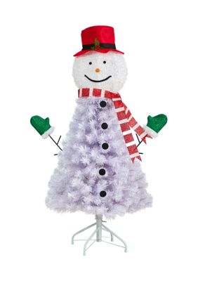 Nearly Natural 4' Snowman Artificial Christmas Tree with 234 Bendable Branches