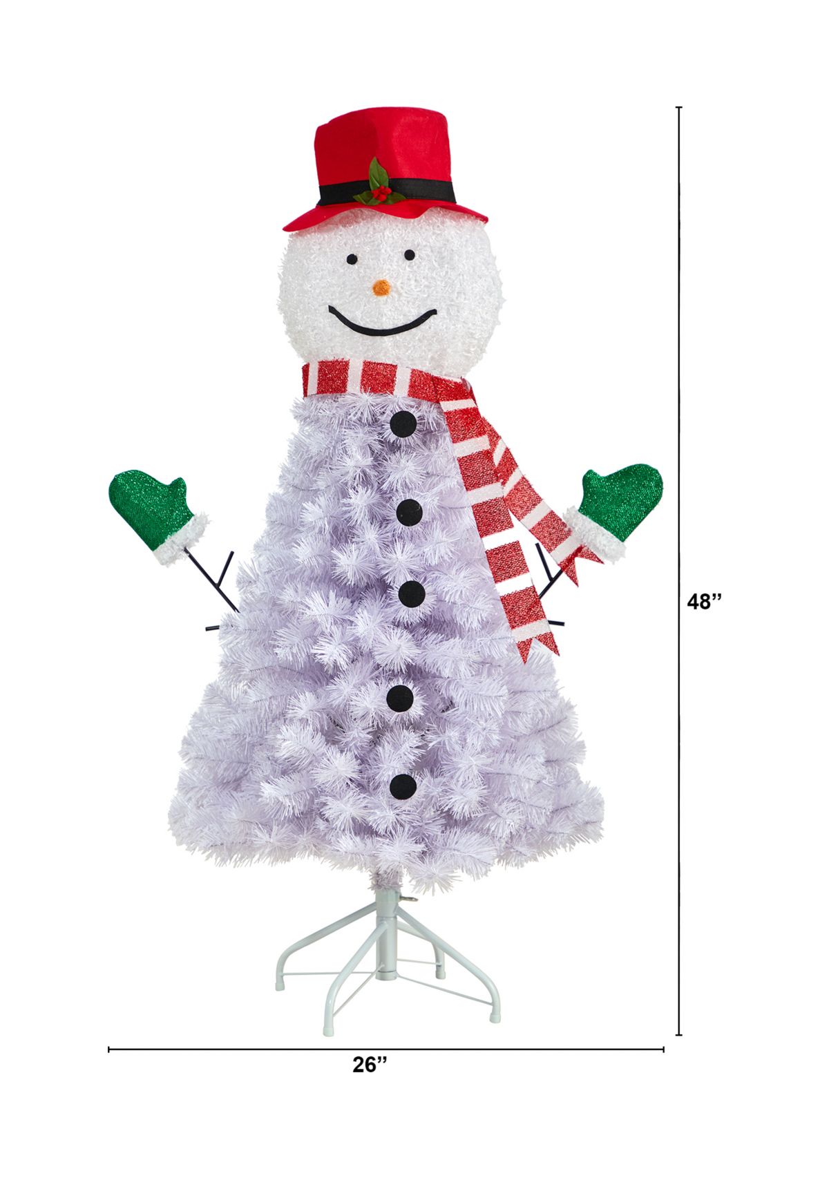 4 Snowman Artificial Christmas Tree with 234 Bendable Branches