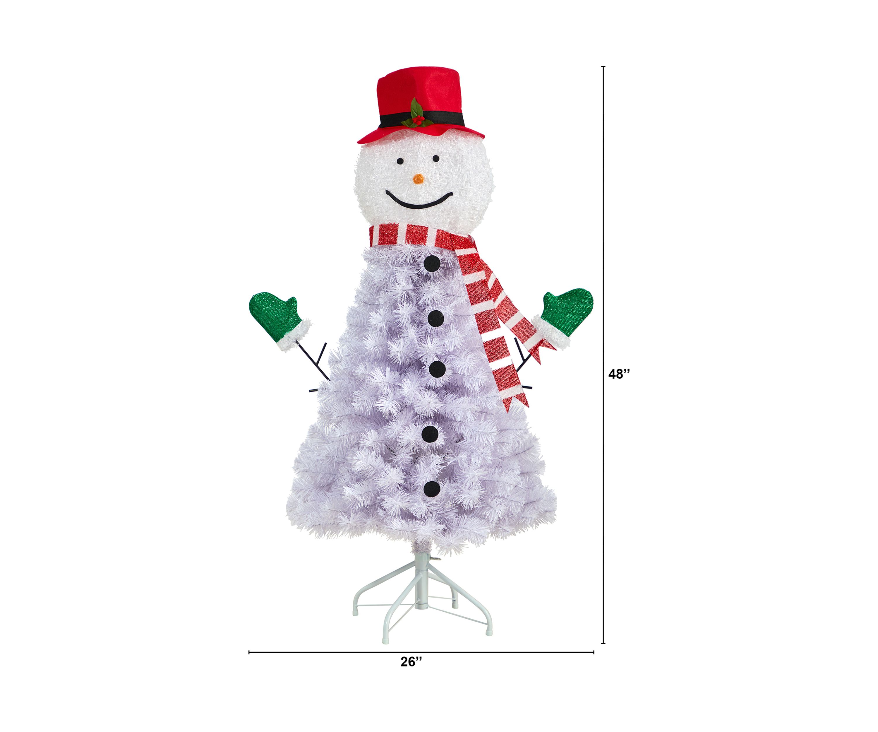 4 Snowman Artificial Christmas Tree with 234 Bendable Branches