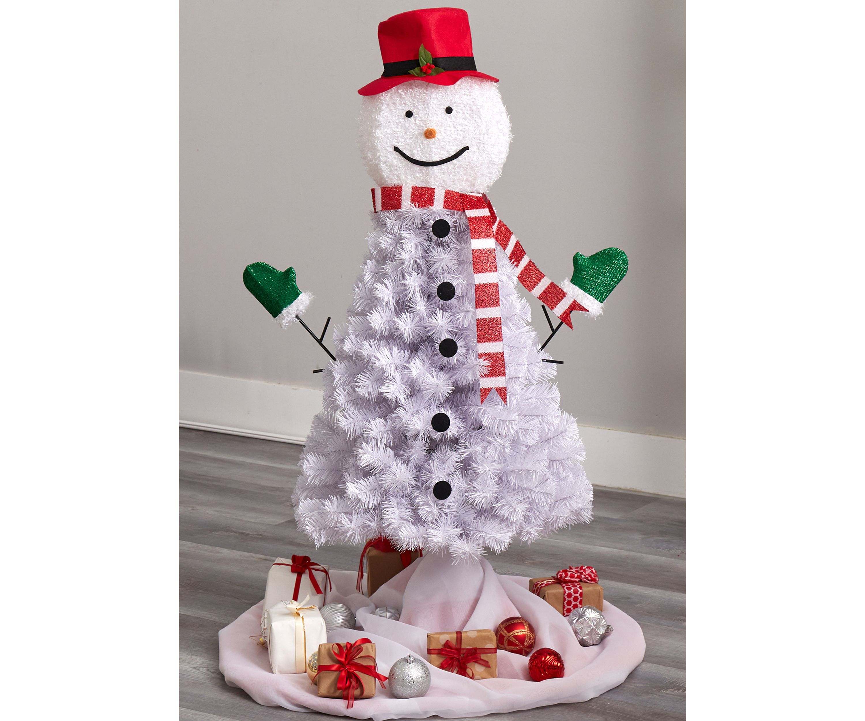 4 Snowman Artificial Christmas Tree with 234 Bendable Branches