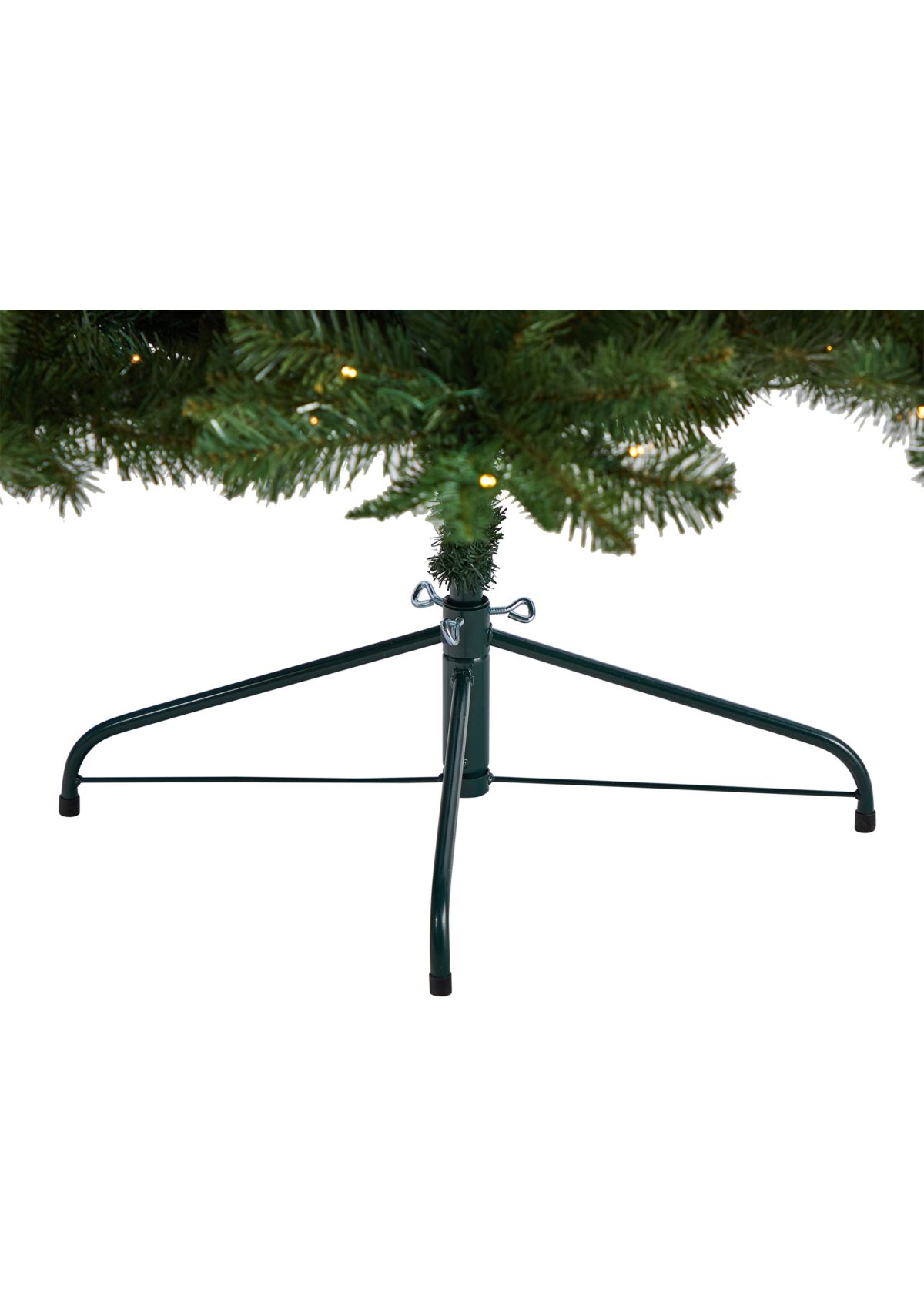 8 Foot Grand Teton Spruce Flat Back Artificial Christmas Tree with 280 Warm White LED Lights and 1208 Bendable Branches