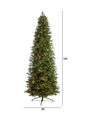 10-Foot Fraser Fir Artificial Christmas Tree with 780 Multicolor LED Lights and 2327 Bendable Branches