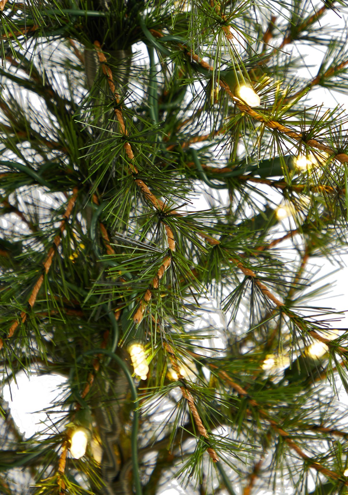 3 Artificial Christmas Tree with 50 Clear LED Lights Set in a Burlap Base