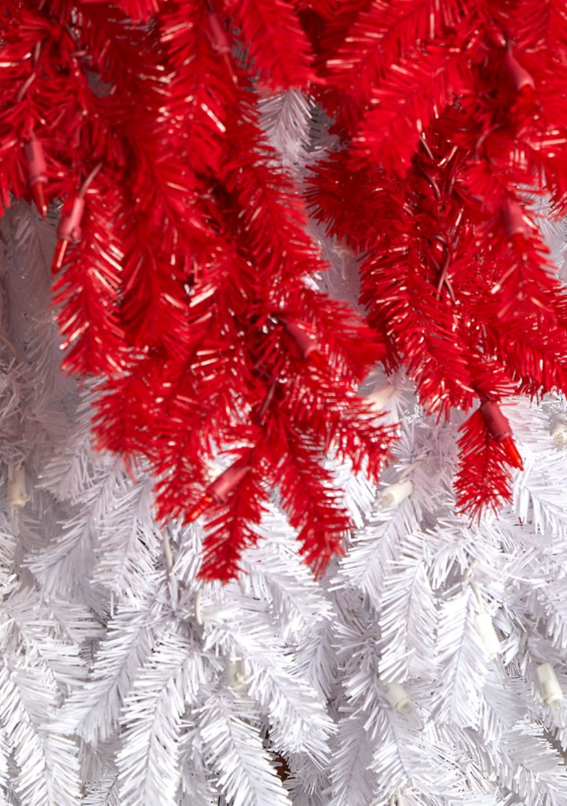 9 Holiday Red Santa Hat Christmas Tree with 600 LED lights and 1992 Bendable Branches