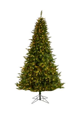 Nearly Natural 9-Foot Vermont Spruce Artificial Christmas Tree With 850 Color Changing (Multifunction With Remote Control) Led Lights, Green -  0192897365154