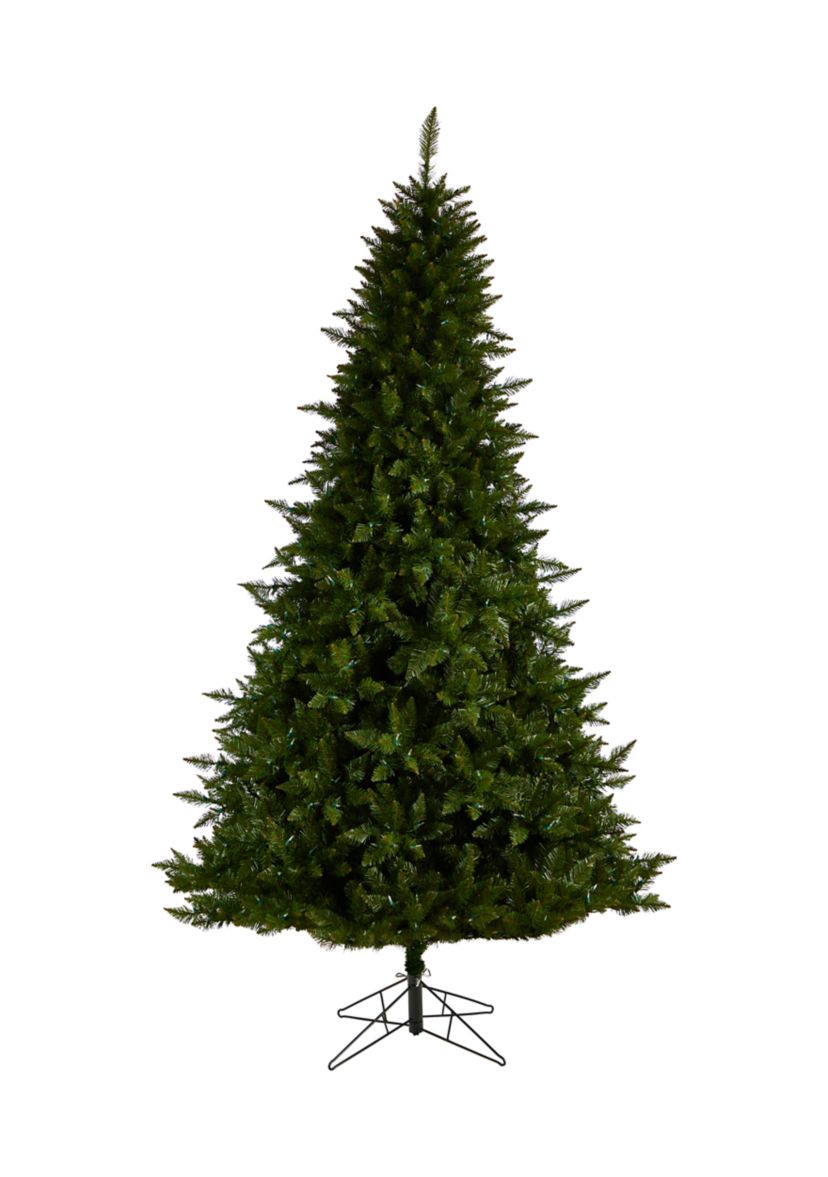 9-Foot Vermont Spruce Artificial Christmas Tree with 850 Color Changing (Multifunction with Remote Control) LED Lights with Instant Connect Technology and 1984 Bendable Branches