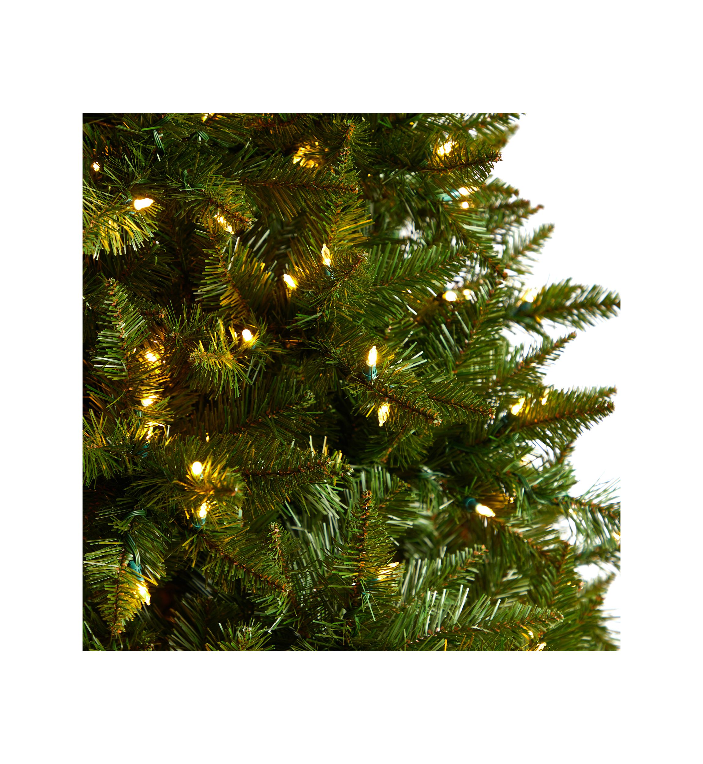 9-Foot Vermont Spruce Artificial Christmas Tree with 850 Color Changing (Multifunction with Remote Control) LED Lights with Instant Connect Technology and 1984 Bendable Branches