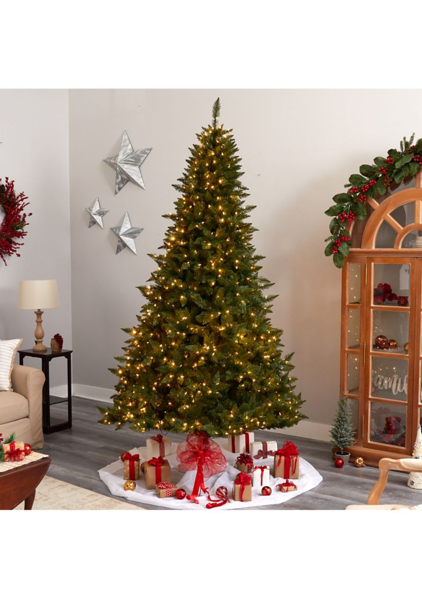9-Foot Vermont Spruce Artificial Christmas Tree with 850 Color Changing (Multifunction with Remote Control) LED Lights with Instant Connect Technology and 1984 Bendable Branches
